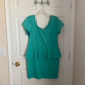 Blue peplum dress